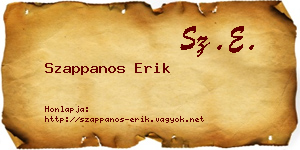 Szappanos Erik névjegykártya